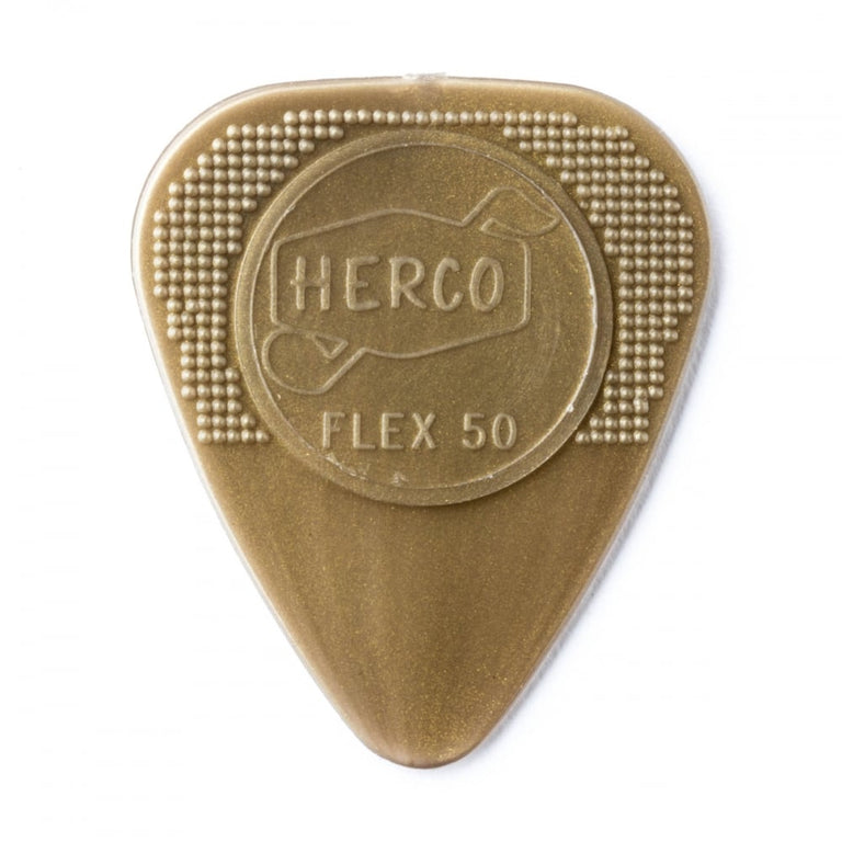 Herco Flex 50 Gold Nylon Plectrum, Light (12-Pack)