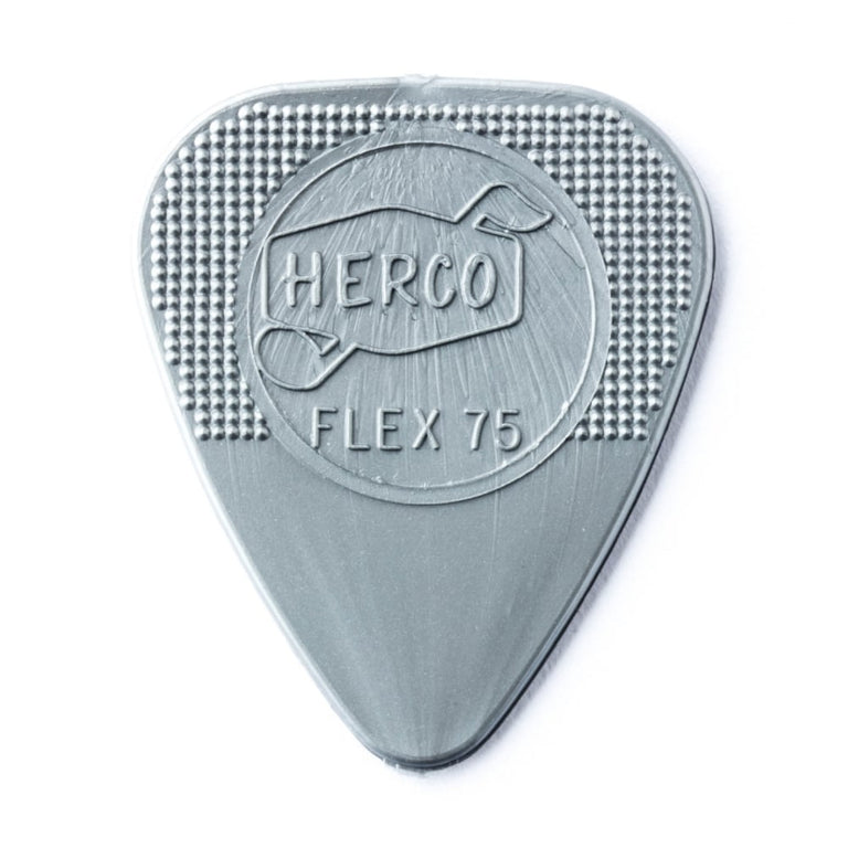 Herco Flex 75 Silver Nylon Plectrum, Heavy (12-Pack)