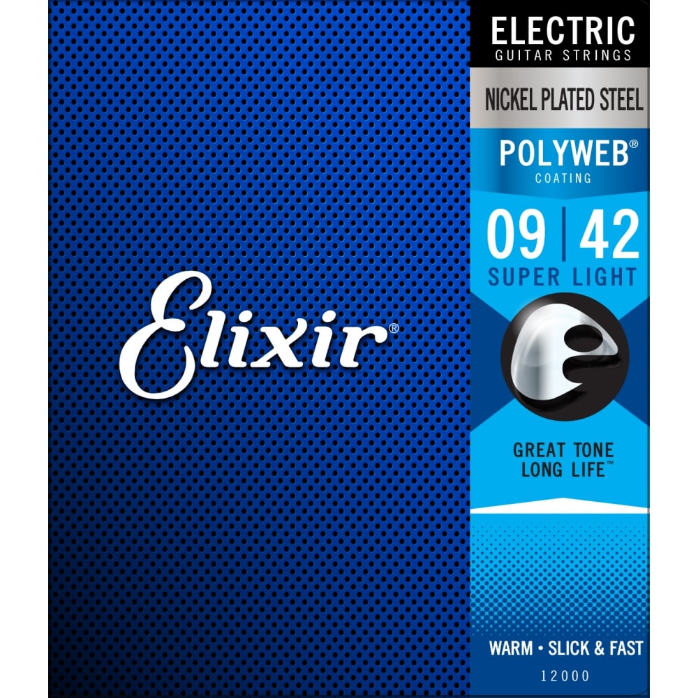 Elixir Polyweb Nickel Wound 9-42 Electric Guitar Strings