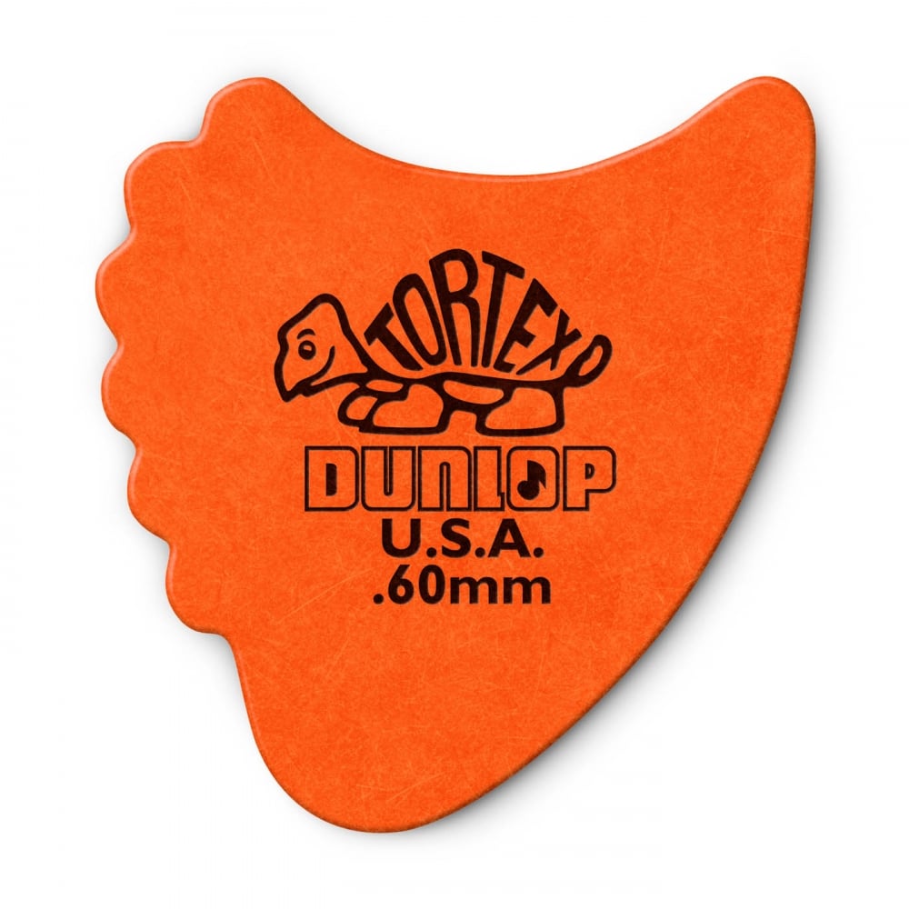 Jim Dunlop Tortex Fins .60mm - 6-Pack (Orange)