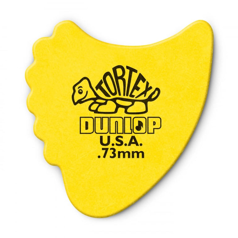 Jim Dunlop TORTEX Yellow Fin .73mm Guitar Plectrum, 6-Pack