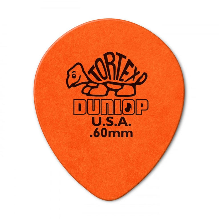 Jim Dunlop Tortex Teardrop .60mm (6-Pack) - Orange