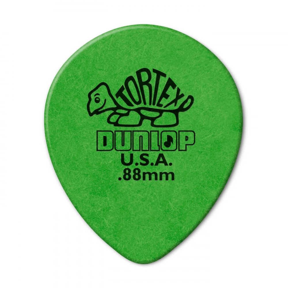 Jim Dunlop Tortex Teardrop .88mm (6-Pack) - Green