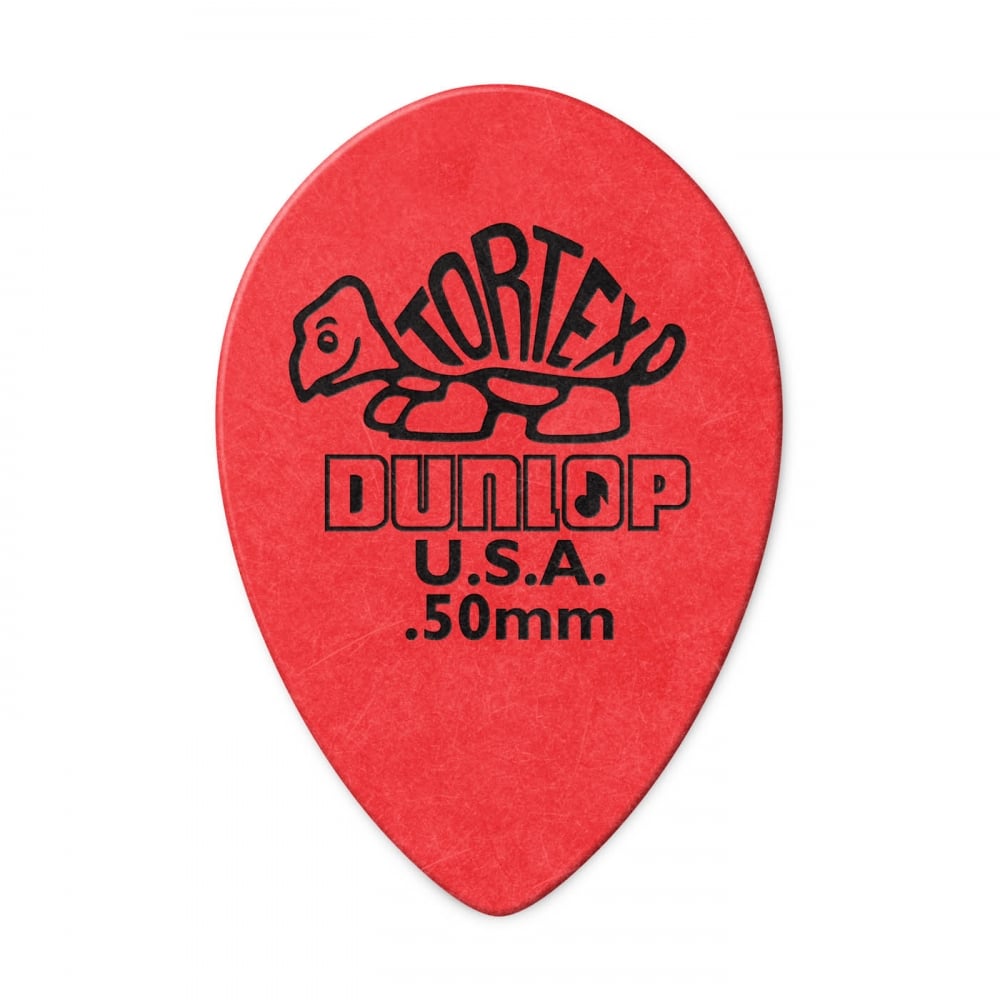 Jim Dunlop Tortex Small Teardrop .50mm Red - 6-Pack
