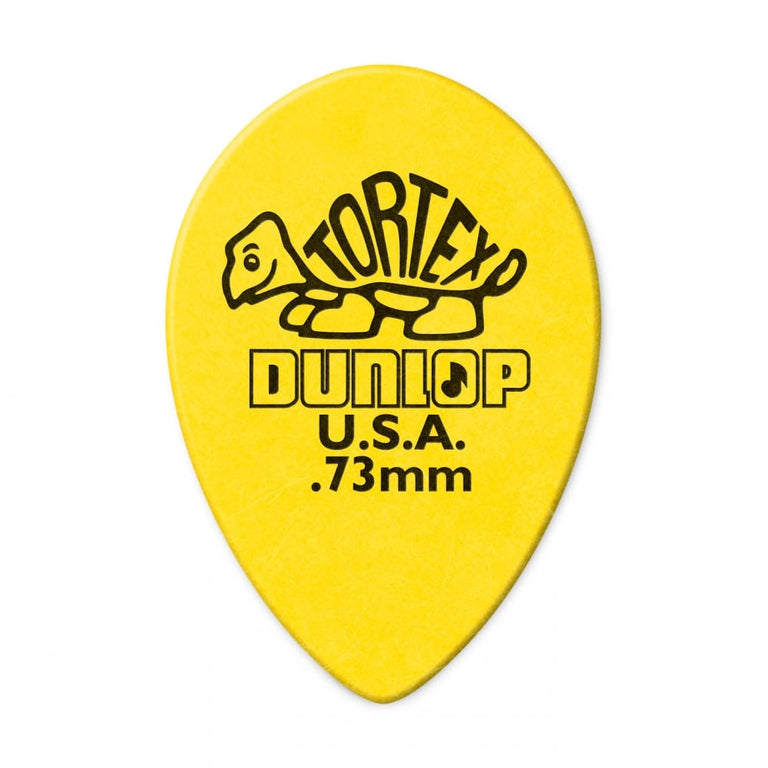 Jim Dunlop TORTEX Small Tear Drop .73mm Yellow, 36-Pack