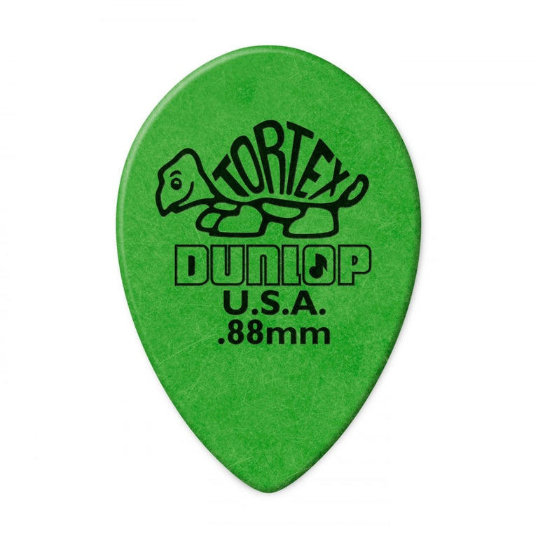 Jim Dunlop .88mm Small Teardrop Picks Green, 36-Pack