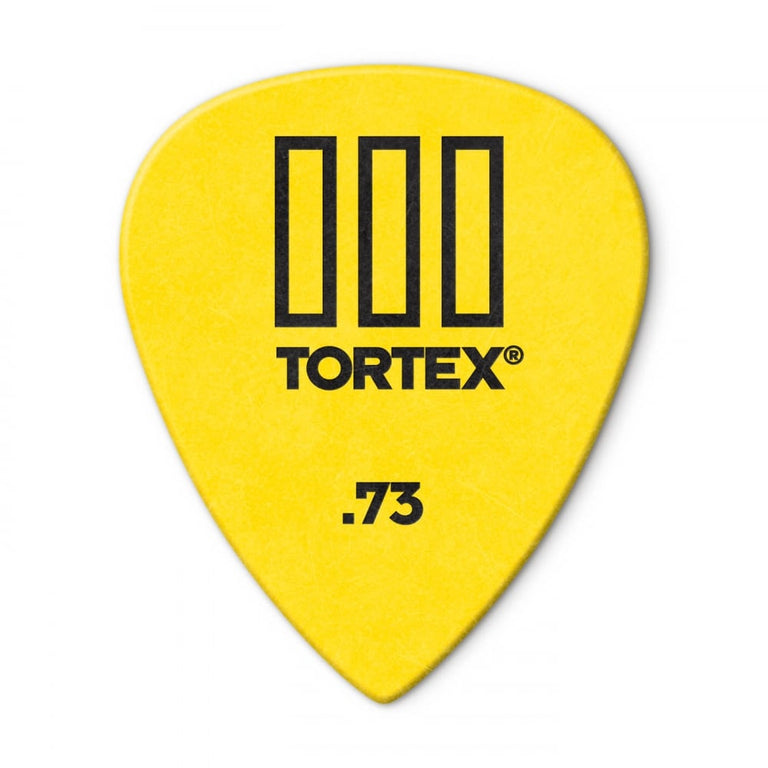 Jim Dunlop Tortex III Guitar Picks .73mm Yellow Player Pack of 12 462P73