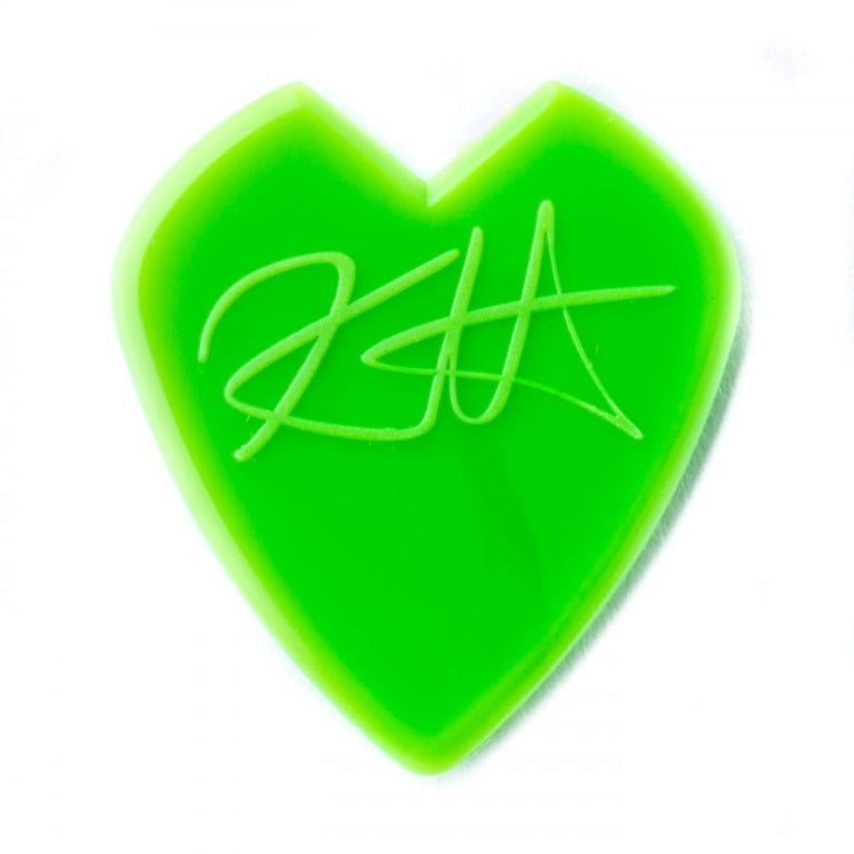 Jim Dunlop Kirk Hammett Signature Jazz III Neon Green Guitar Picks, 6-Pack