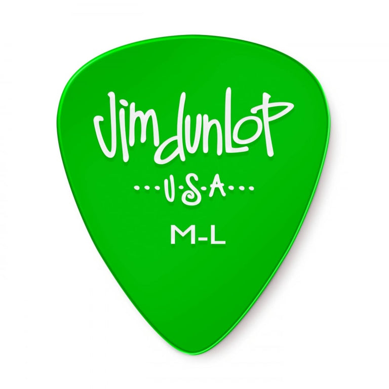 Jim Dunlop Gels Medium Light Gauge 12-Pick Player Pack (Green) 486PML