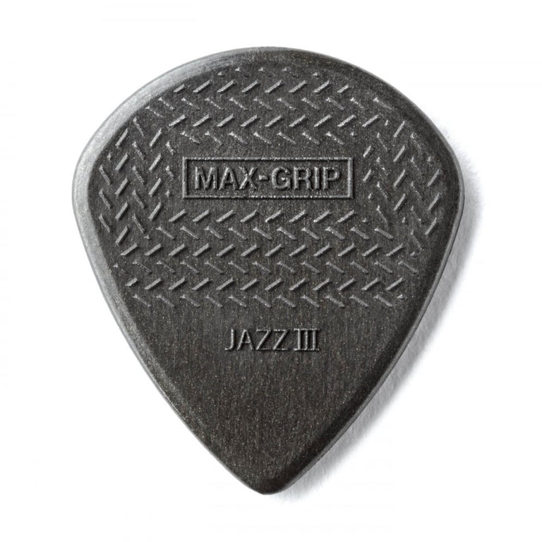 Jim Dunlop Max Grip Jazz III Carbon Fiber Guitar Picks 6-Pack of Plectrums