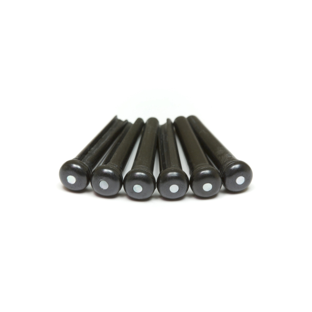 Black String Pin Graph Tech TUSQ Traditional Bridge Pins, Black - Strings Direct