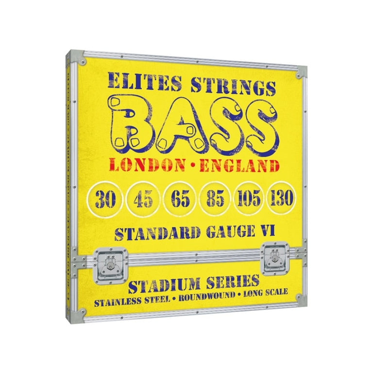 Elites Stadium Series Stainless Steel 30-130 6-String Bass Guitar Strings