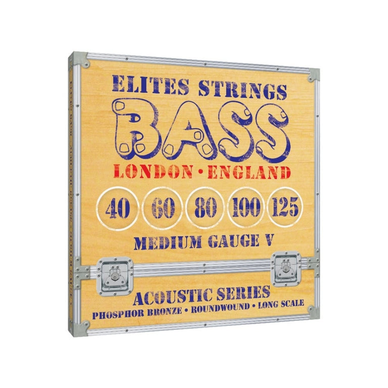 Elites Phosphor Bronze 40-125 5-String Acoustic Bass Guitar Strings