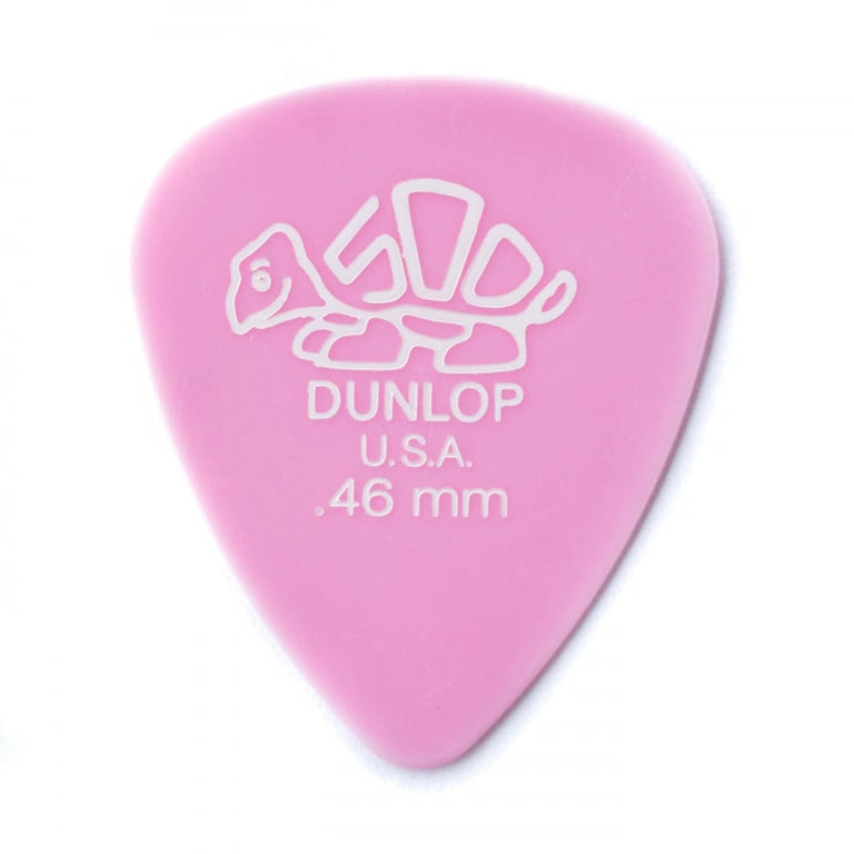 Jim Dunlop Delrin 500 Standard .46mm Guitar Picks, 12-Pack