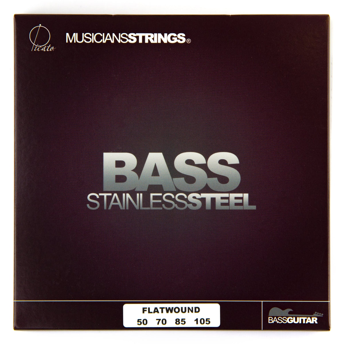 Picato Stainless Steel Flatwound 50105 Bass Guitar Strings, Long Scal