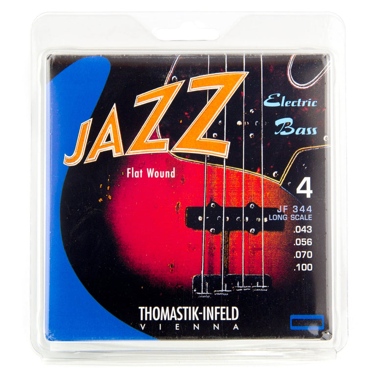 Thomastik-Infeld Jazz Nickel Flatwound 43-100 Bass Guitar Strings, Long Scale [JF344]