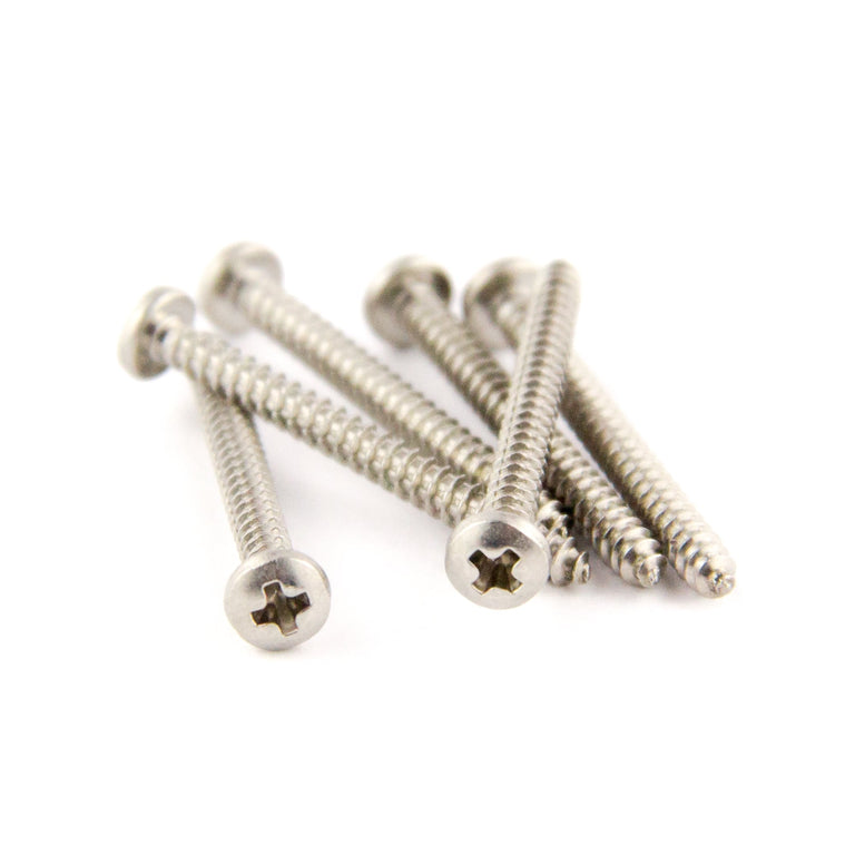 AllParts GS-0375-005 Stainless Steel Pickup Mounting Screws for Tele Neck 6-Pack