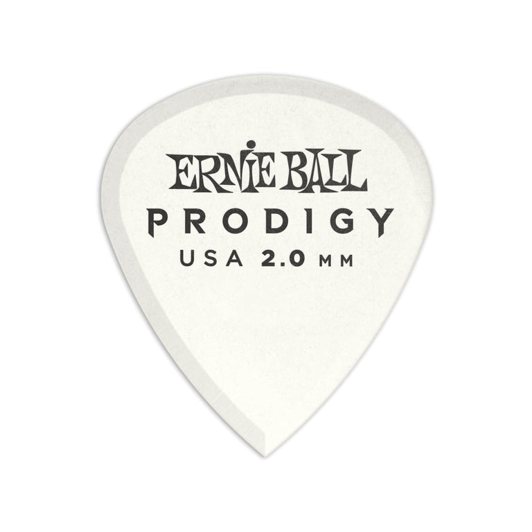Ernie Ball Prodigy White Mini 2.0mm Picks, 6-Pack