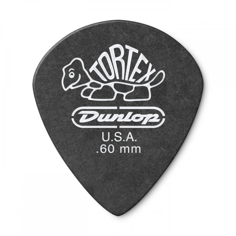 Jim Dunlop TORTEX Pitch Black Jazz III .60mm Guitar Plectrum, 12-Pack