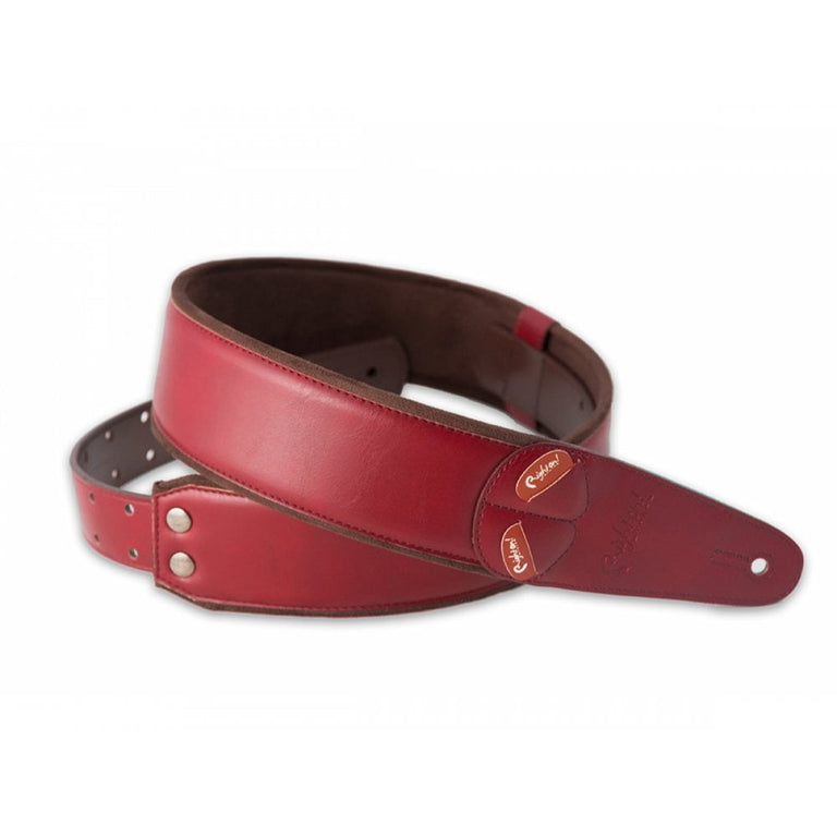 RightOn MOJO Series Vegan Guitar Strap, CHARM Red