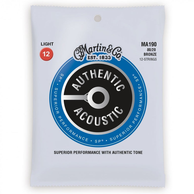 Martin Authentic Acoustic SP 80/20 Bronze 12-String 12-54 Acoustic Guitar Strings