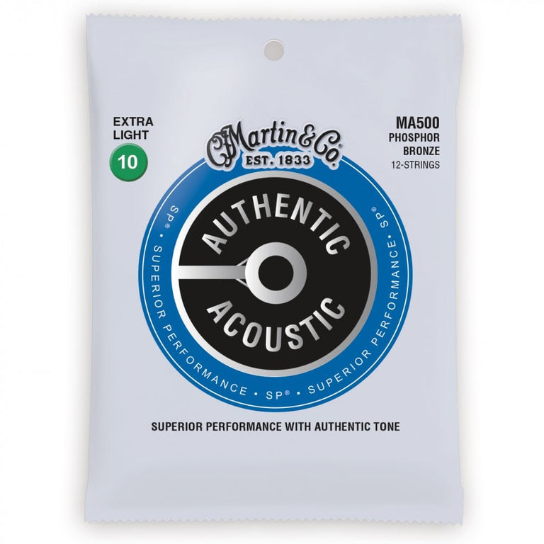 Martin Authentic Acoustic SP Phosphor Bronze 12-String 10-47 Acoustic Guitar Strings