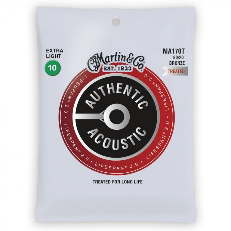 Martin Authentic Acoustic LifeSpan 80/20 Bronze 10-47 Acoustic Guitar Strings