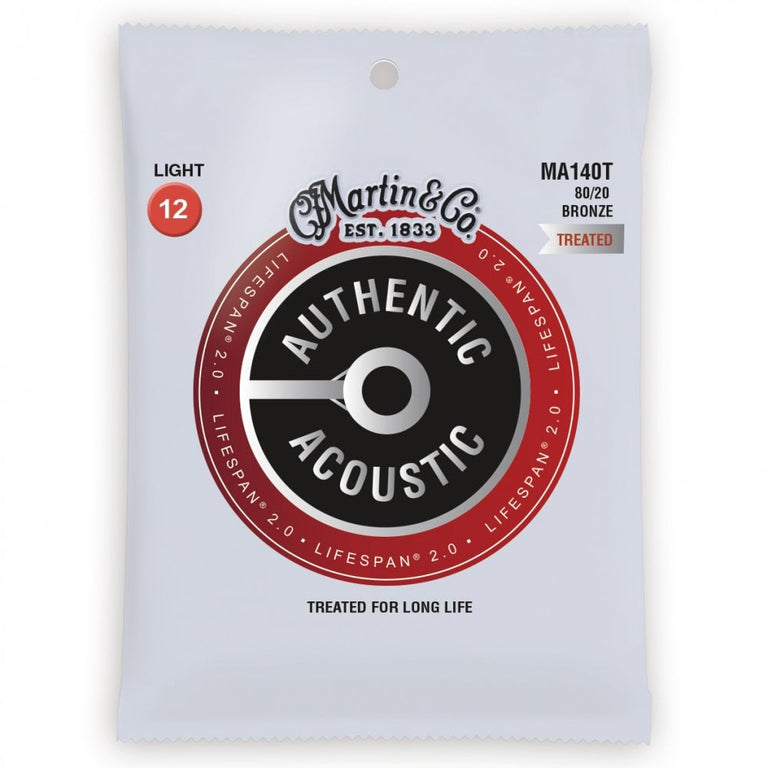 Martin Authentic Acoustic LifeSpan 80/20 Bronze 12-54 Acoustic Guitar Strings