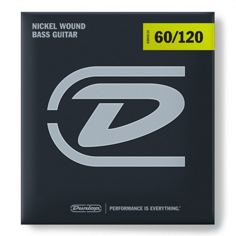 Jim Dunlop Performance+ Nickel Wound 60-120 Bass Guitar Strings, Long Scale