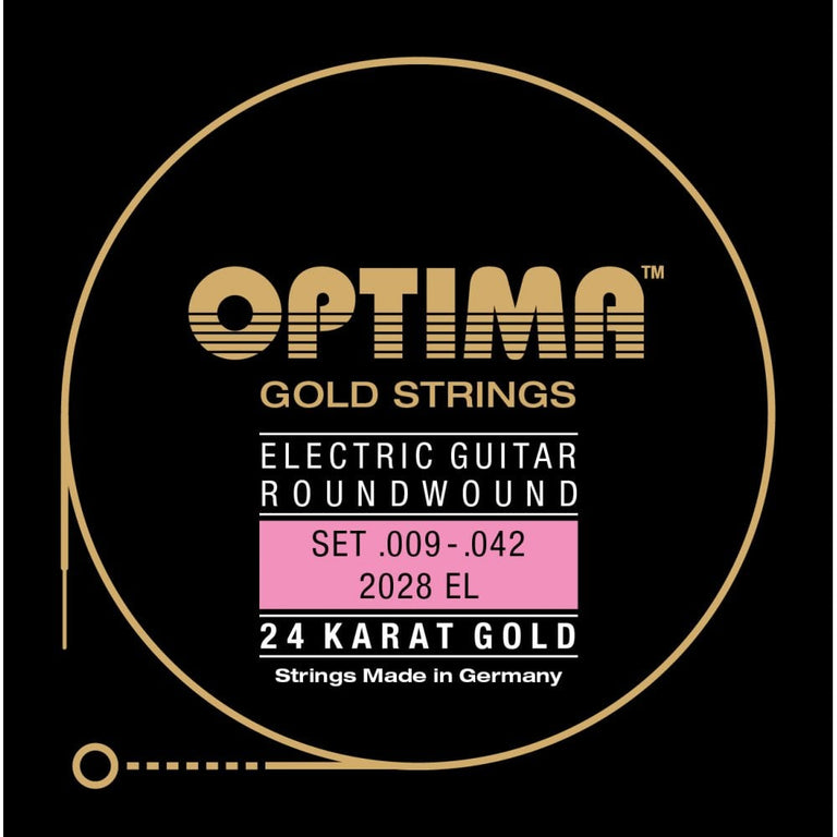 Optima Gold-Plated 9-42 Electric Guitar Strings