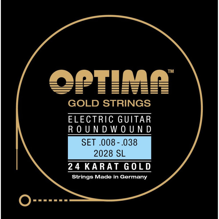 Optima Gold-Plated 8-38 Electric Guitar Strings