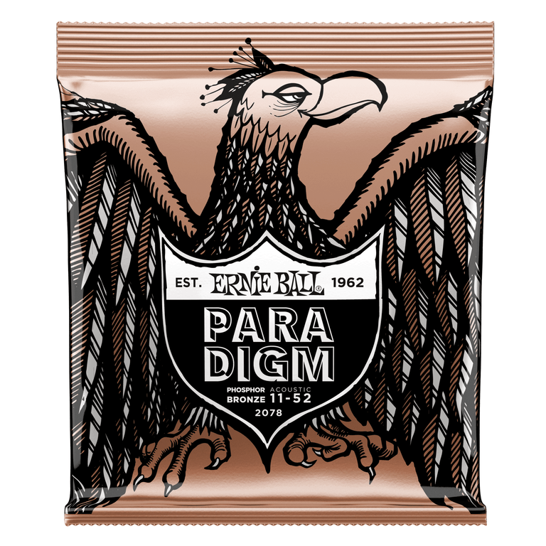 Ernie Ball Paradigm Phosphor Bronze 11-52 Acoustic Guitar Strings, Light [2078]