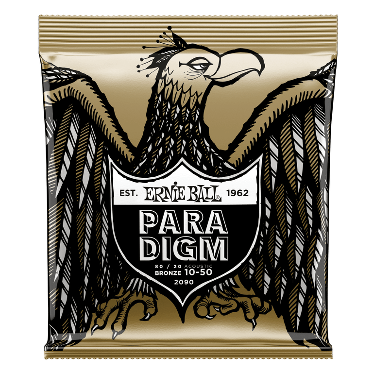 Ernie Ball Paradigm 80/20 Bronze 10-50 Acoustic Guitar Strings, Extra Light [2090]