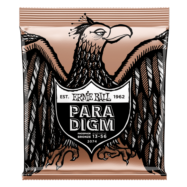 Ernie Ball Paradigm Phosphor Bronze 13-56 Acoustic Guitar Strings, Medium [2074]