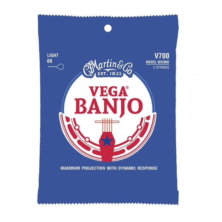 Martin Vega V700 Nickel Wound Banjo Strings 9-20 Light