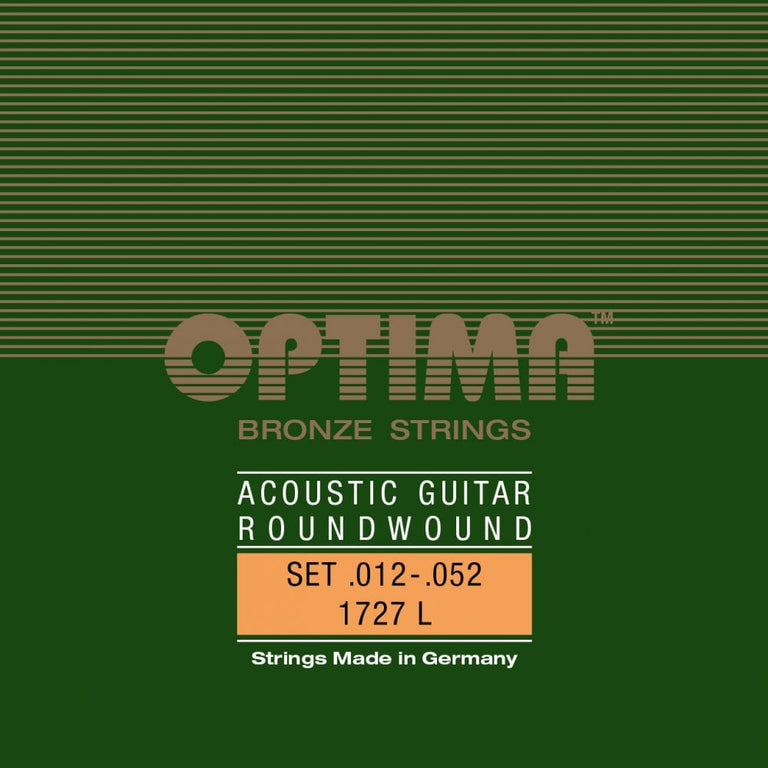 Optima Phosphor Bronze 12-52 Acoustic Guitar Strings, Light