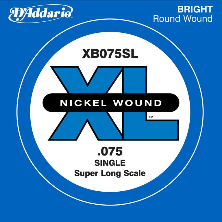 D'Addario XB075SL Nickel Wound XL Bass Single String .075 Super Long Scale