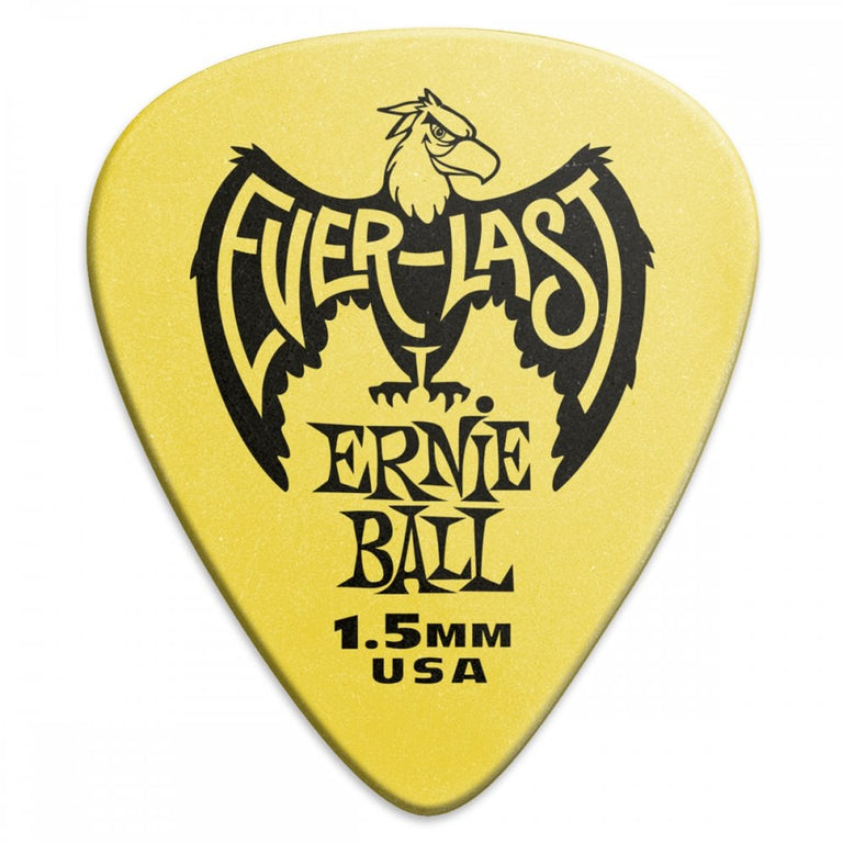 Ernie Ball Everlast Picks 1.5mm Yellow, 12-Pack