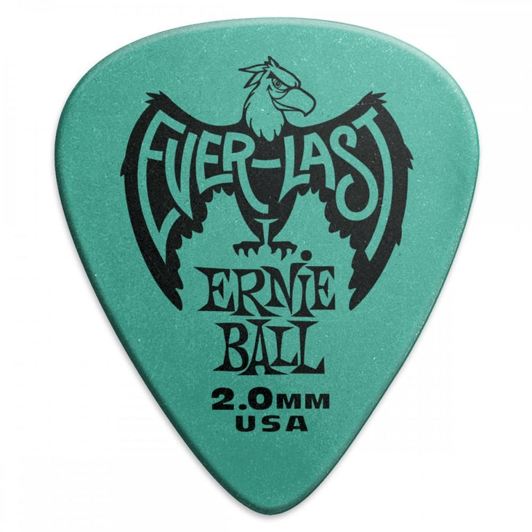 Ernie Ball Everlast Picks 2mm Teal, 12-Pack