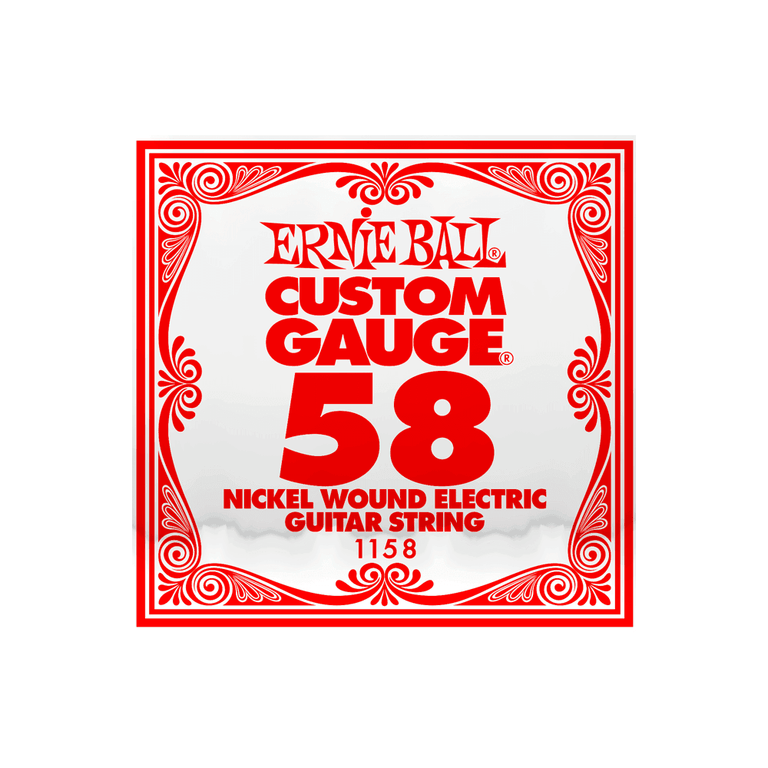 Ernie Ball Nickel Wound .058w Electric Guitar Single String