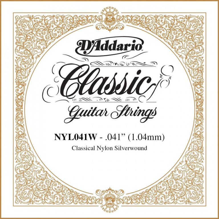 D'Addario NYL041W Pro-Arté Silver-Plated Copper on Nylon 41 (.041