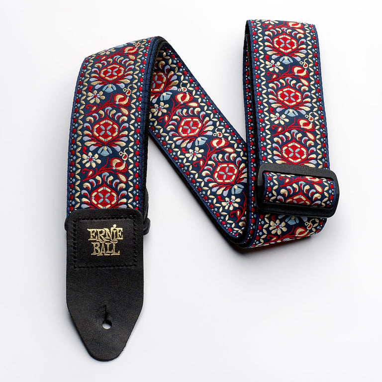 Ernie Ball Polypro Jacquard Guitar Strap, Royal Bloom