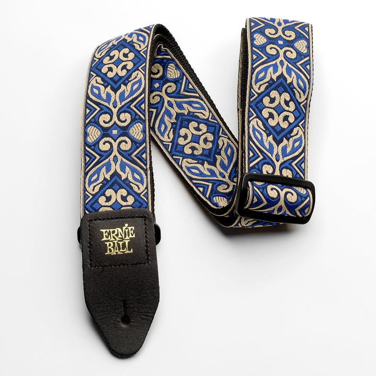 Ernie Ball Polypro Jacquard Guitar Strap, Blue Tribal