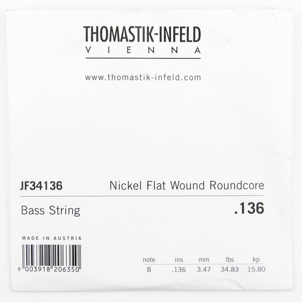 Thomastik-Infeld Jazz Flatwound Single Bass String .136 Long Scale (Low B-String)