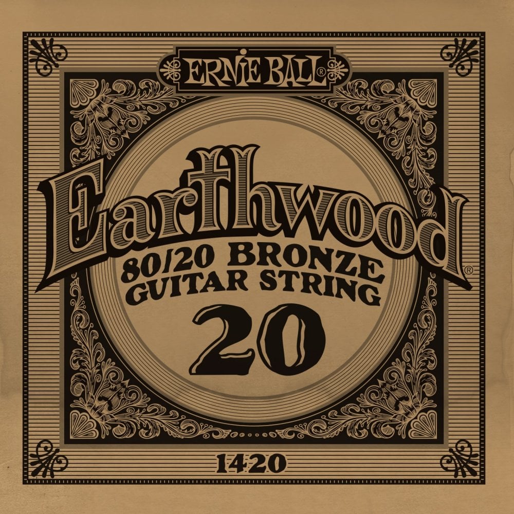 Ernie Ball Earthwood 80/20 Bronze .020w Acoustic Guitar Single String