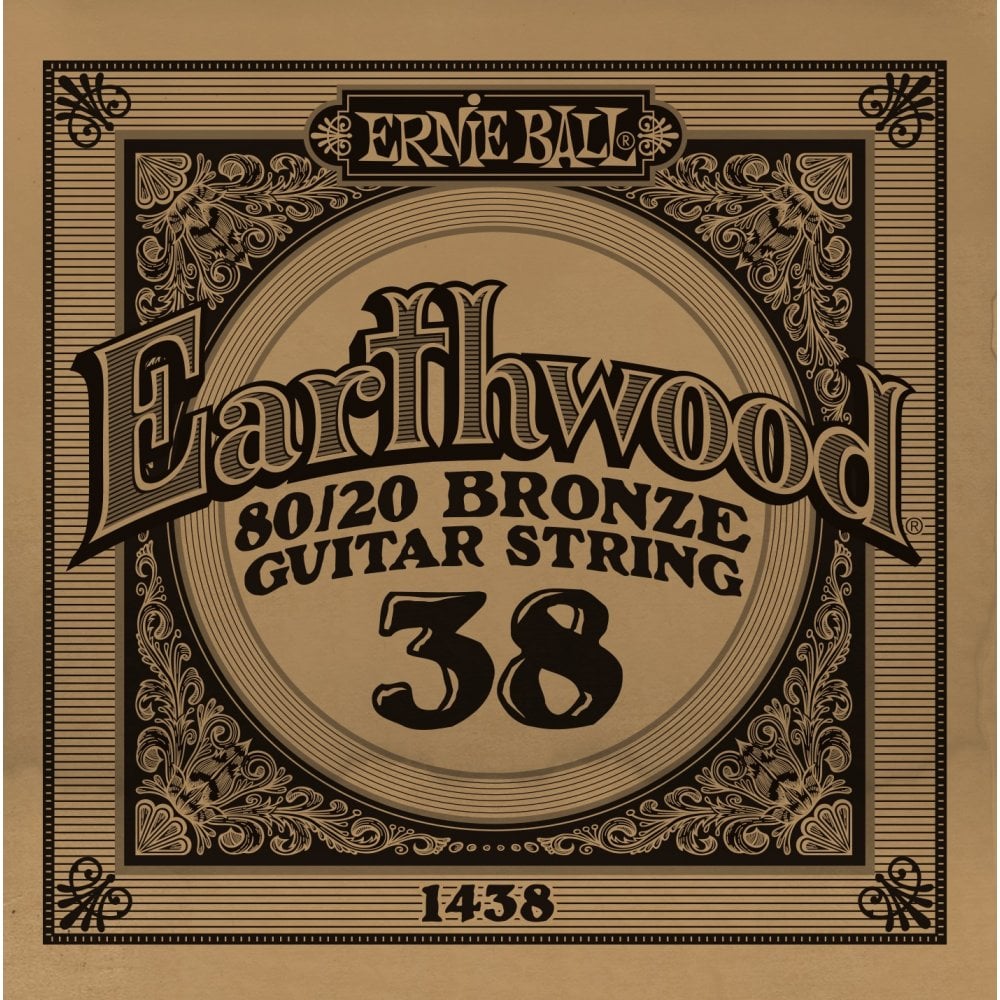 Ernie Ball Earthwood 80/20 Bronze .038w Acoustic Guitar Single String