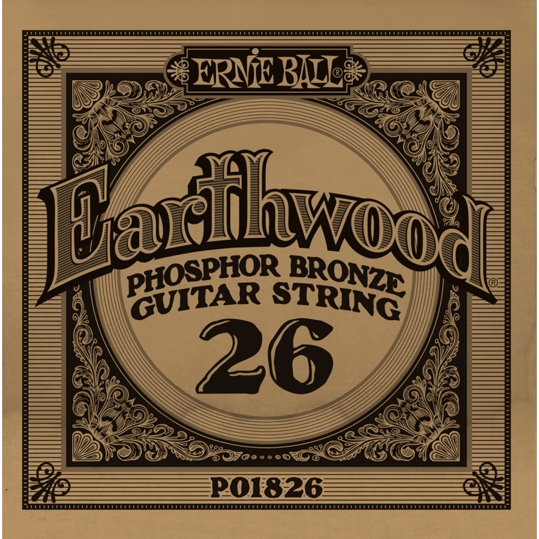 Ernie Ball Slinky Phosphor Bronze .026w Acoustic Guitar Single String