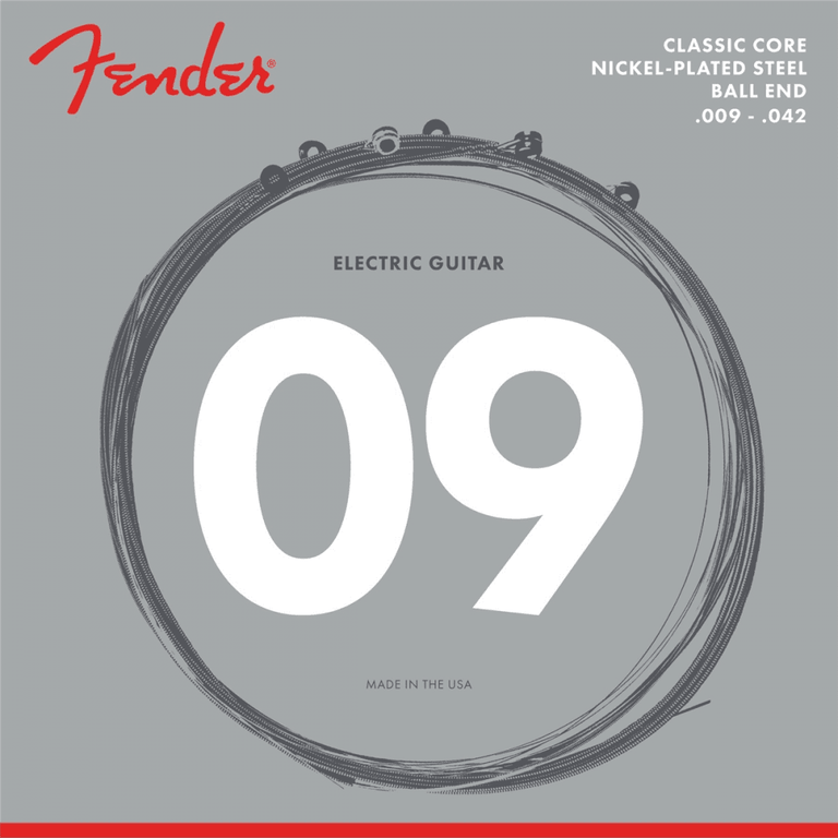 Fender 255L Classic Round Core 9-42 Nickel Electric Guitar Strings