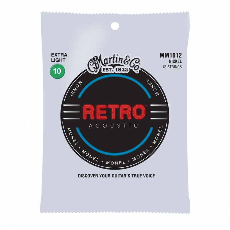 Martin RETRO Monel 12-String 10-47 Acoustic Guitar Strings