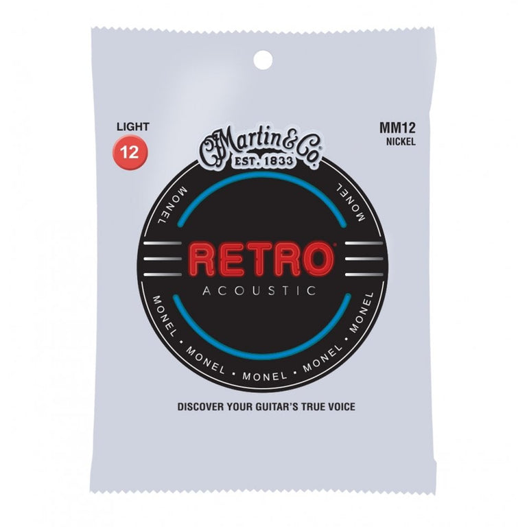 Martin RETRO Monel Wound 12-54 Acoustic Guitar Strings